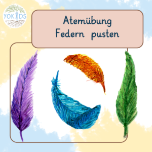 Atemübung Feder pustern