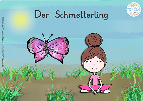 Yoga zum Thema Schmetterling