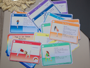 bunte Kinderyoga Karten