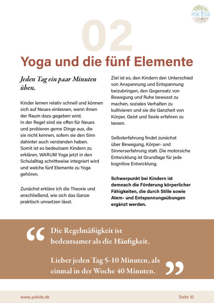 Yoga in der Grundschule - Workbook NEU3
